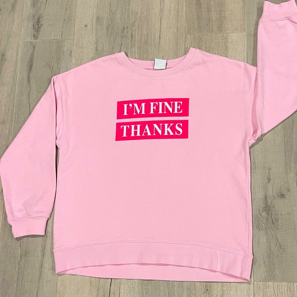 Zara Kids Pink Sweatshirt Girls 11/12Y
